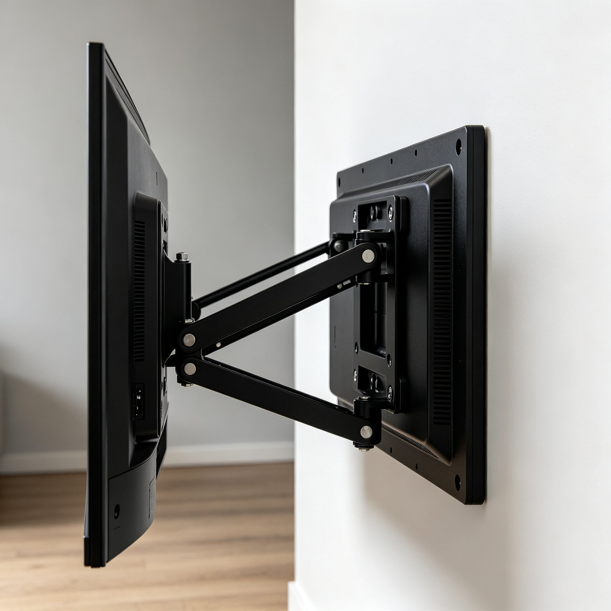 casacocinaes Alphamount Full Motion TV Wall Mount for 37 to 80 Inch TVs, Tilt and Swivel TV Stand with Double Arms, Maximum VESA 600x400mm up to 45kg, APLF6