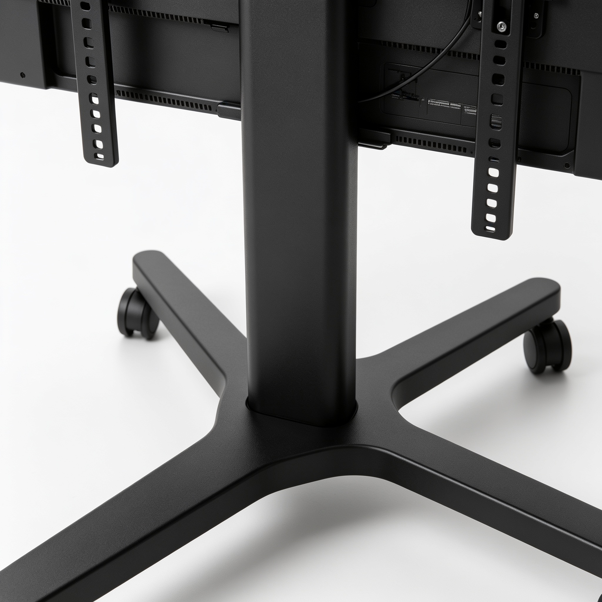 casacocinaes BONTEC TV Stand Wheels for TVs from 23 to 60 Inches, LED, LCD, OLED Flat and Curved, TV Stand with Mobile Wheels with Tilt and Media Shelf, up to 40 kg, Max. VESA 400x400 mm